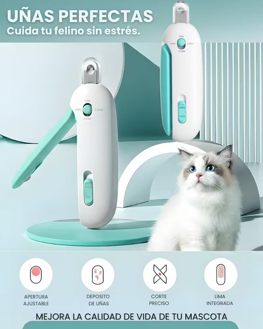 Potaroma® - Cortaúñas Profesional para Gatos - 3 Tamaños Ajustables con Lima