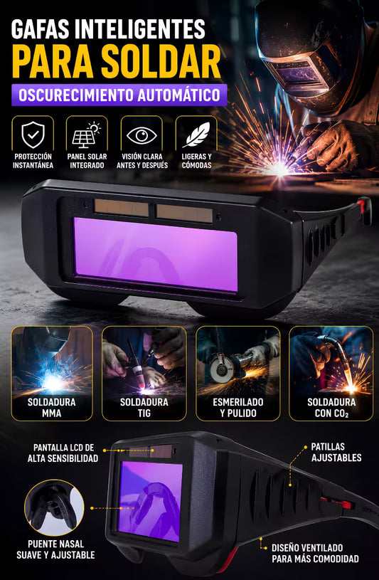 IronVision® - Gafas de Soldar con Oscurecimiento Automático