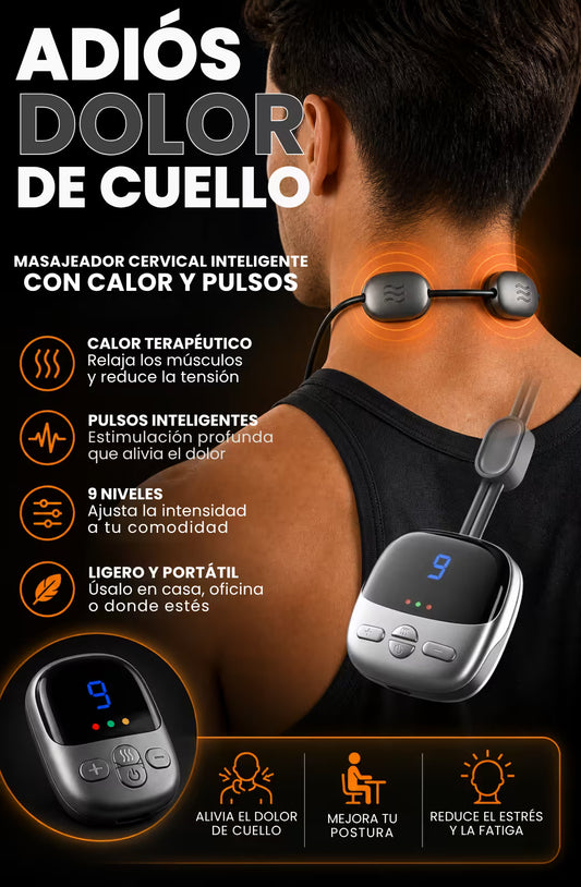 Orvex Pro® - Masajeador Cervical Inteligente con Calor y Pulsos