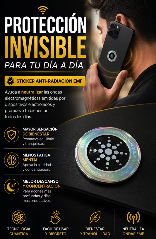 Quantum Shield® - Sellos de Protección Anti Ondas para Dispositivos Electrónicos x6 Und