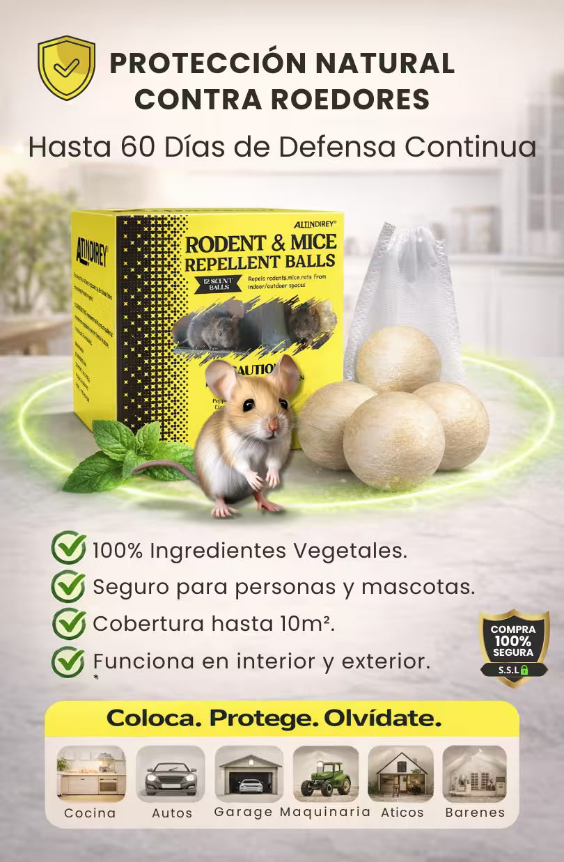 Botanipel Pro® - Repelente en Esferas para Roedores X12 Und