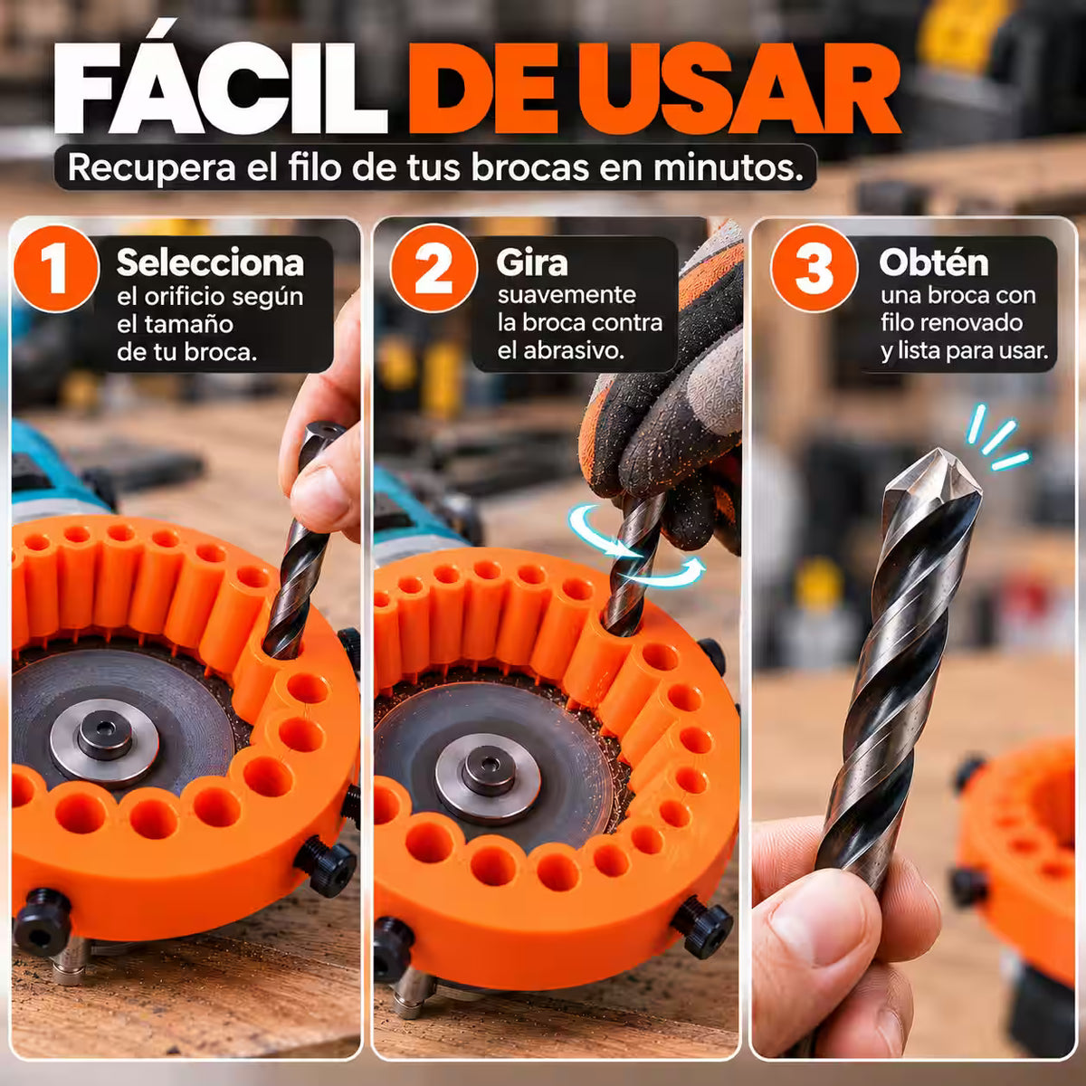 SharpPro® - Restaurador Profesional de Filo para Brocas X1 Und