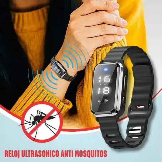 BuzzOff™ M16 - Reloj Ultrasónico Anti-Mosquitos - Protección 24/7 Sin Químicos ✅