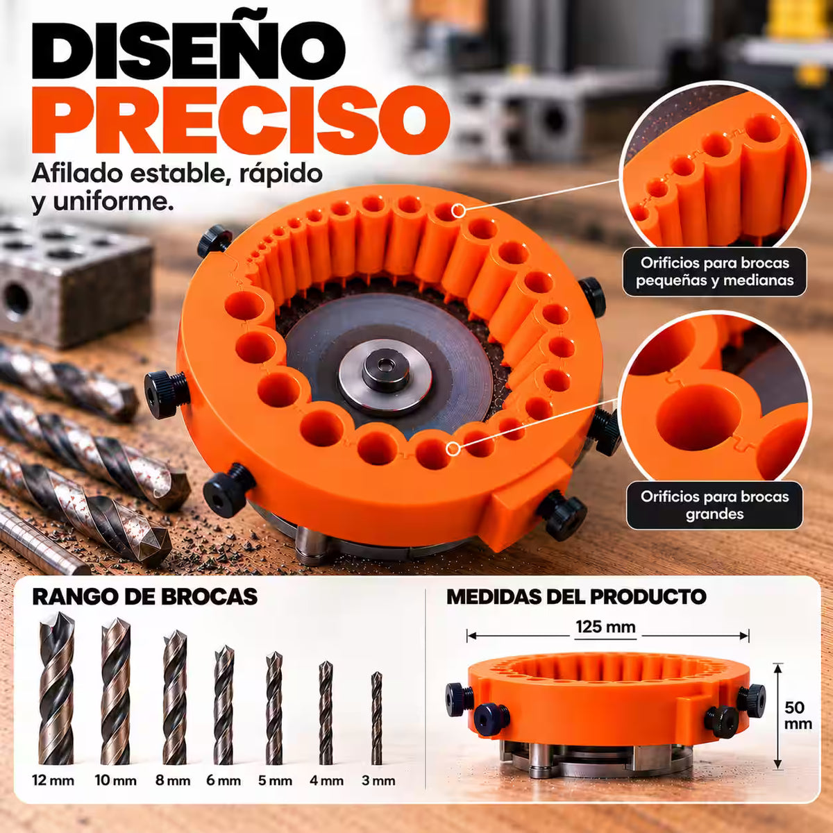 SharpPro® - Restaurador Profesional de Filo para Brocas X1 Und