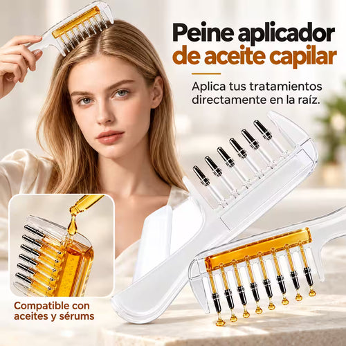 HairDrop® - Peine Aplicador de Aceites y Sérums para Cuero Cabelludo