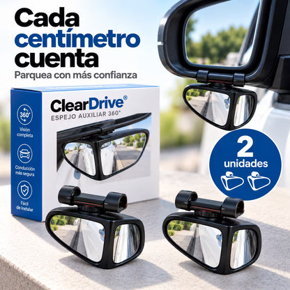 ClearDrive® - Espejo de Punto Ciego Giratorio 360° x2 Und