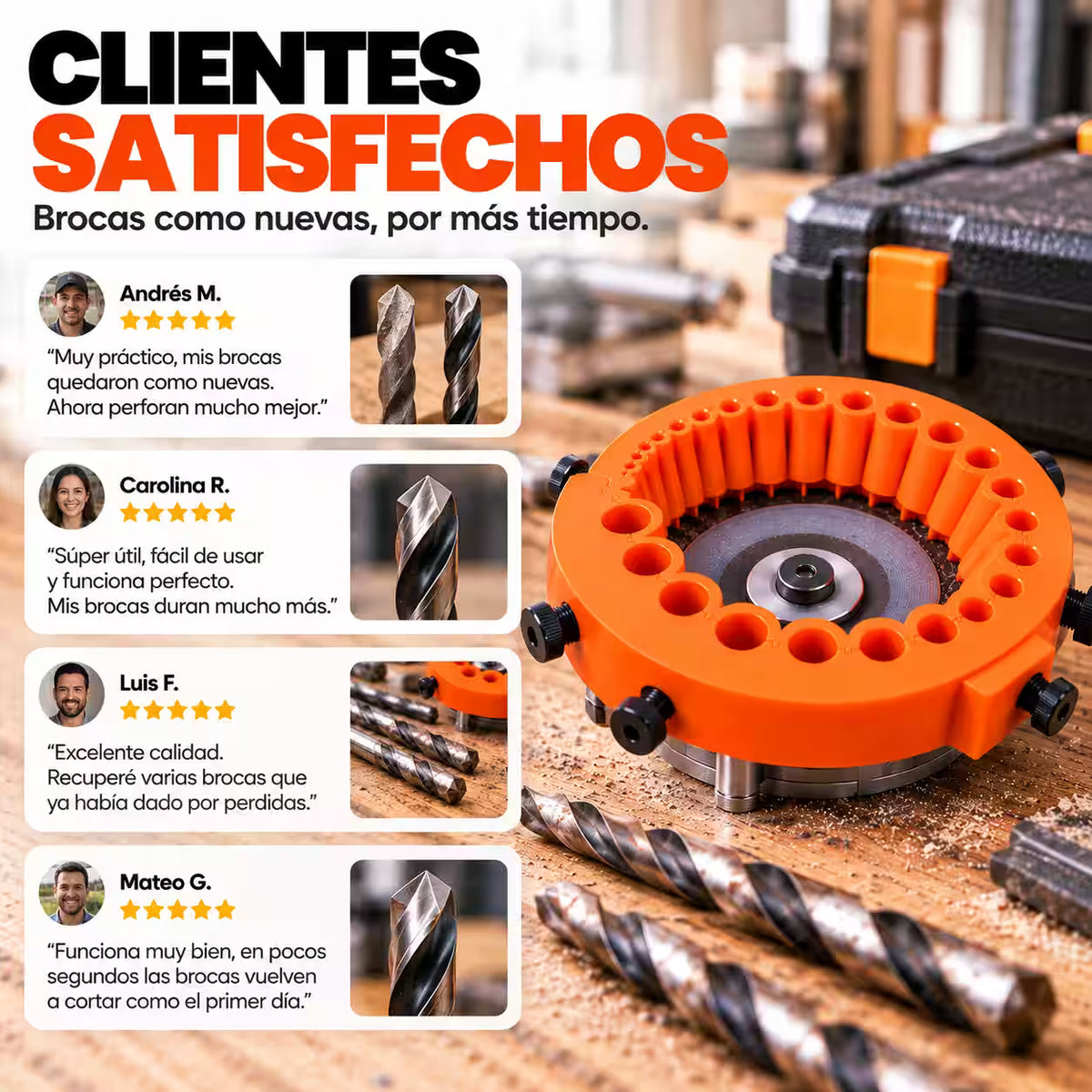 SharpPro® - Restaurador Profesional de Filo para Brocas X1 Und