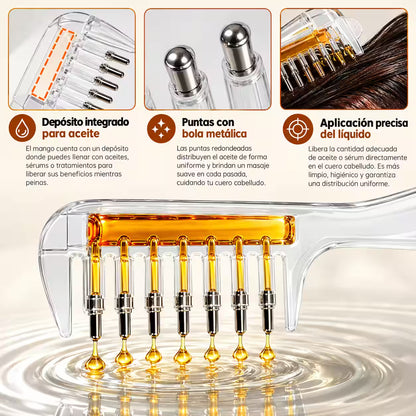 HairDrop® - Peine Aplicador de Aceites y Sérums para Cuero Cabelludo