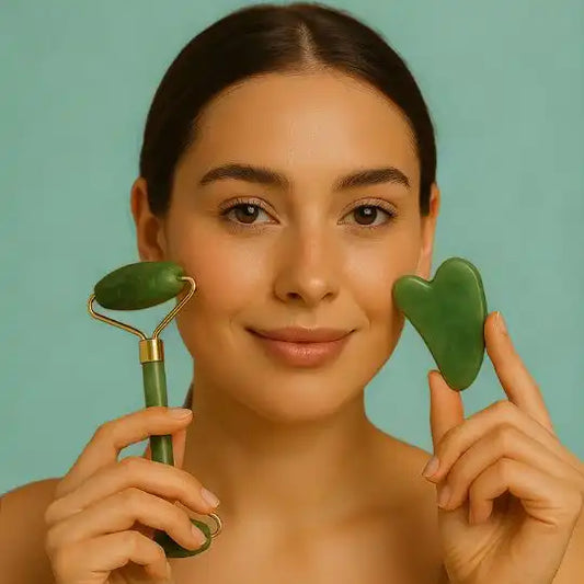 LayaSkin® - Rodillo de Jade + Gua Sha - 100% Natural🌿