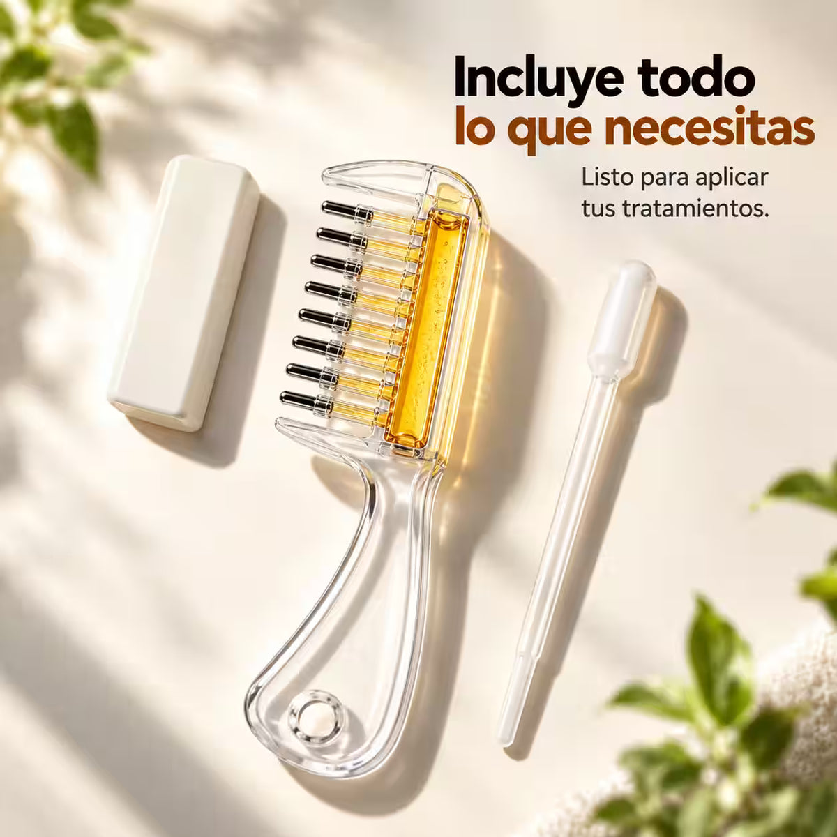 HairDrop® - Peine Aplicador de Aceites y Sérums para Cuero Cabelludo